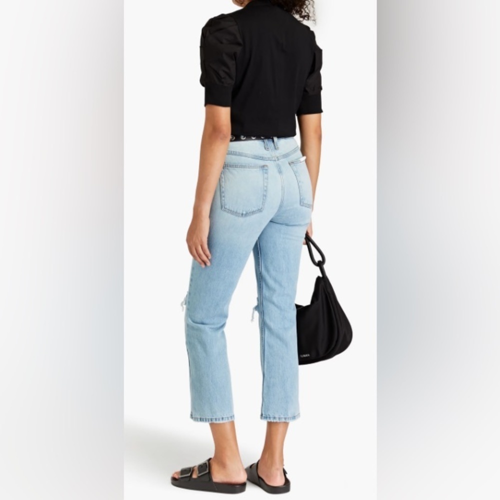 FRAME Le High n Tight Cropped Distressed Bootcut Jeans NWT Size 25 | $448 Retail - Picture 2 of 9